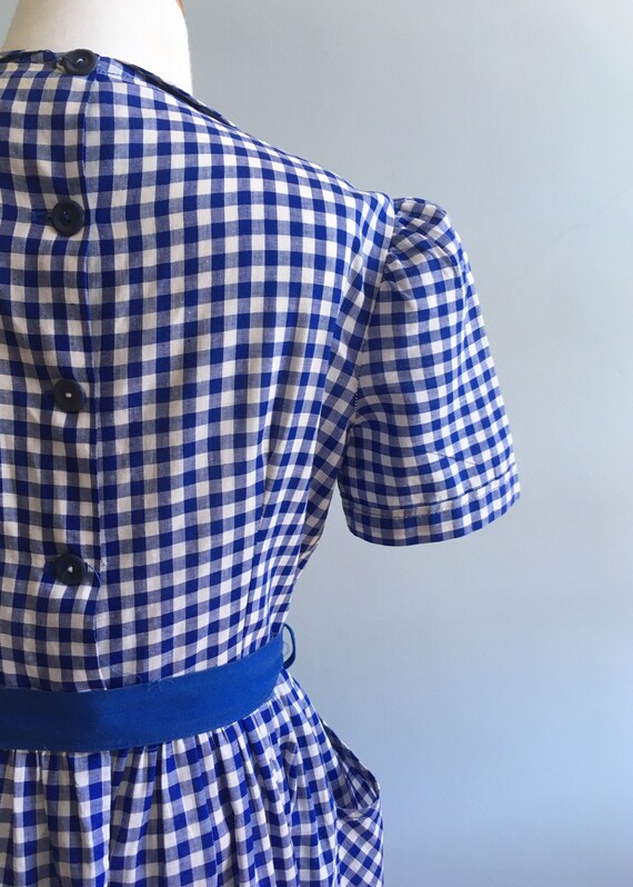 Vintage 50’s Gingham Shirtwaist Girl’s Dress - image 9