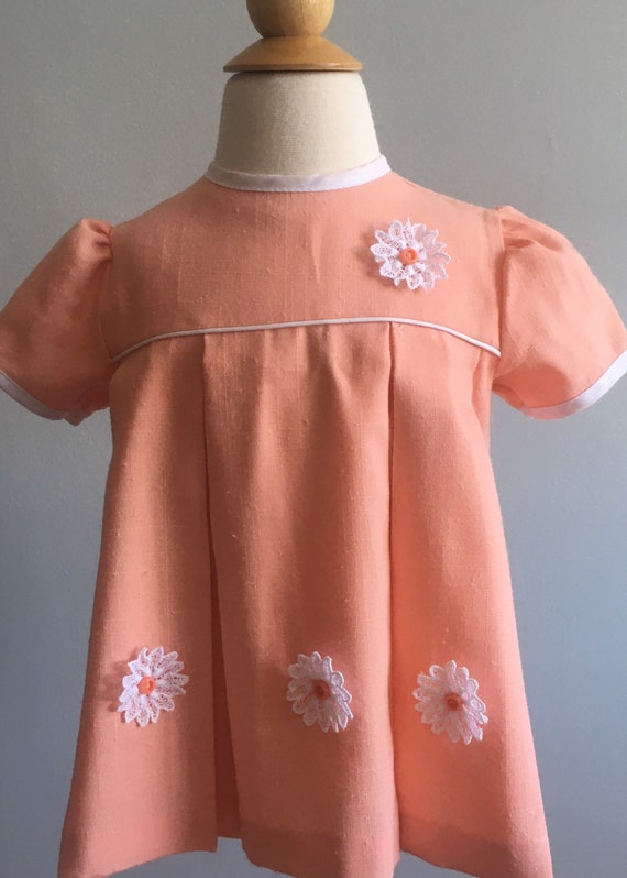 Girl’s Vintage 60’s Dress with Dimensional Appliq… - image 3