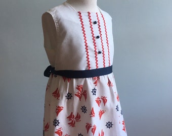 60’s Vintage Girl’s Nautical Print Sundress