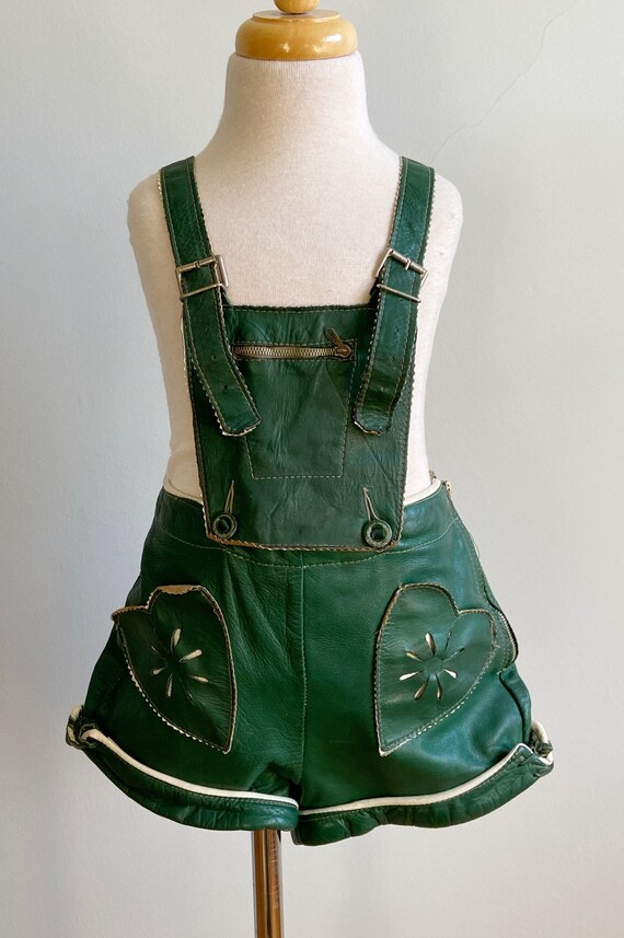 Boy’s Vintage Forest Green Leather Lederhosen