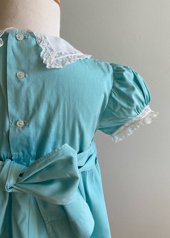Vintage 50’s Girl’s Handmade and Smocked Dress - image 9