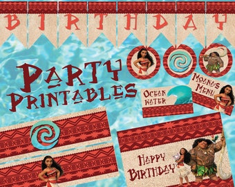 Moana Inspired Luau Party Printables