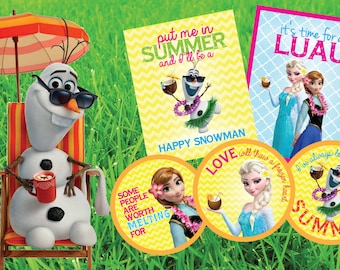 Frozen Summer Luau Party Printables
