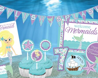 Mermaid Themed Party Printables