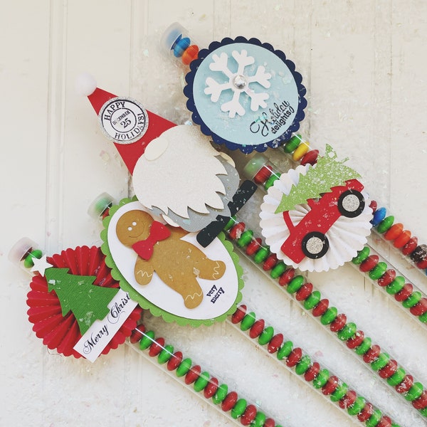 Christmas Party Favors - Teacher Holiday Gifts - Candy Wands - Classroom Christmas Favors - Christmas Stocking Stuffers - Candy Party Favors
