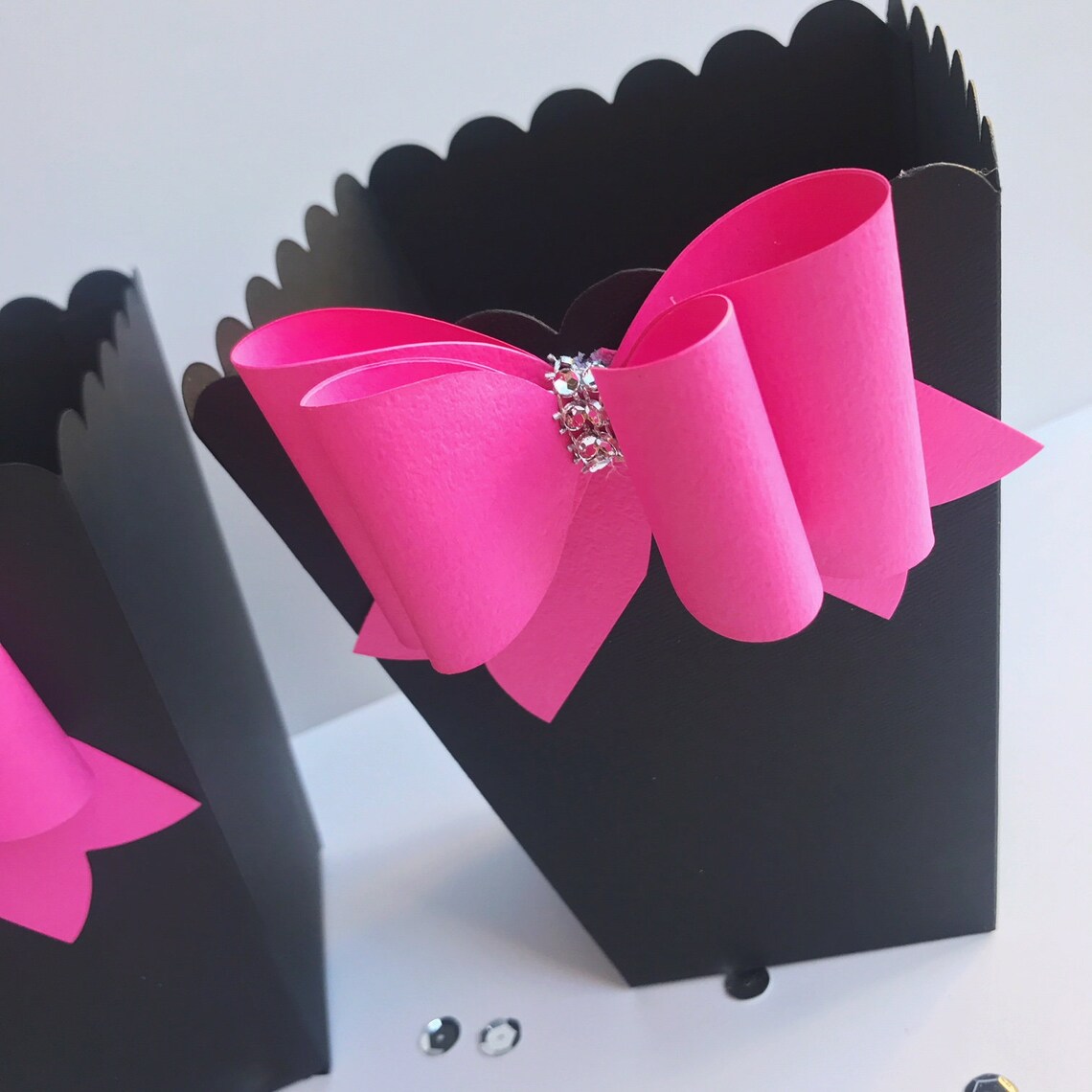 Party Popcorn Treat Box Popcorn Box Favor Popcorn Bar Etsy