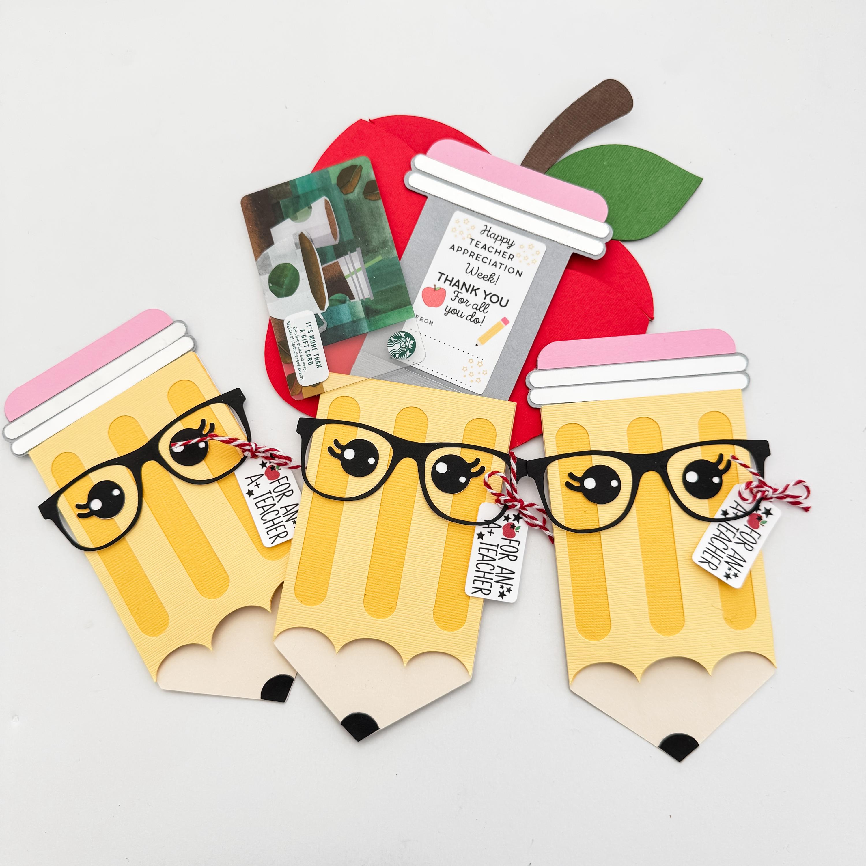 Handmade Pencil Gift Card Holder, Teacher Appreciation Thank You…