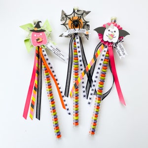Halloween Candy Favor Tubes Set: Ghost, Vampire, Spider - Empty Party Favors
