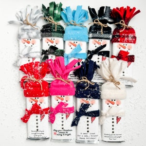 Snowman Hershey Bar Favors, Christmas Party Favors, Stocking Stuffers, Secret Santa Gifts, Winter Wonderland Party Treats