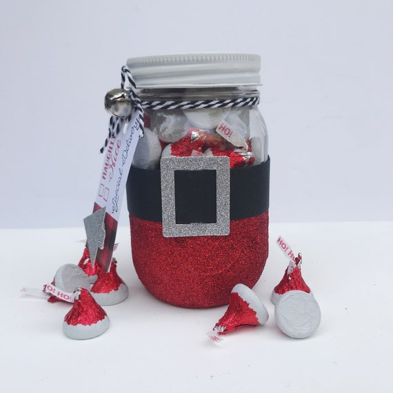 Christmas Candy Jar with Cute Lids, Glass Candy Jars, Candy Buffet  Containers,Cookie Jars for Christmas Decoration 