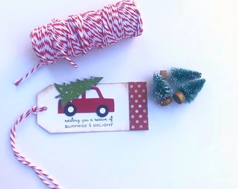 Christmas Gift Tags Handmade - Christmas Gift Tags - Holiday Gift Tags - Handmade Christmas Gift Tags - Tags For Favors - Handmade Tags