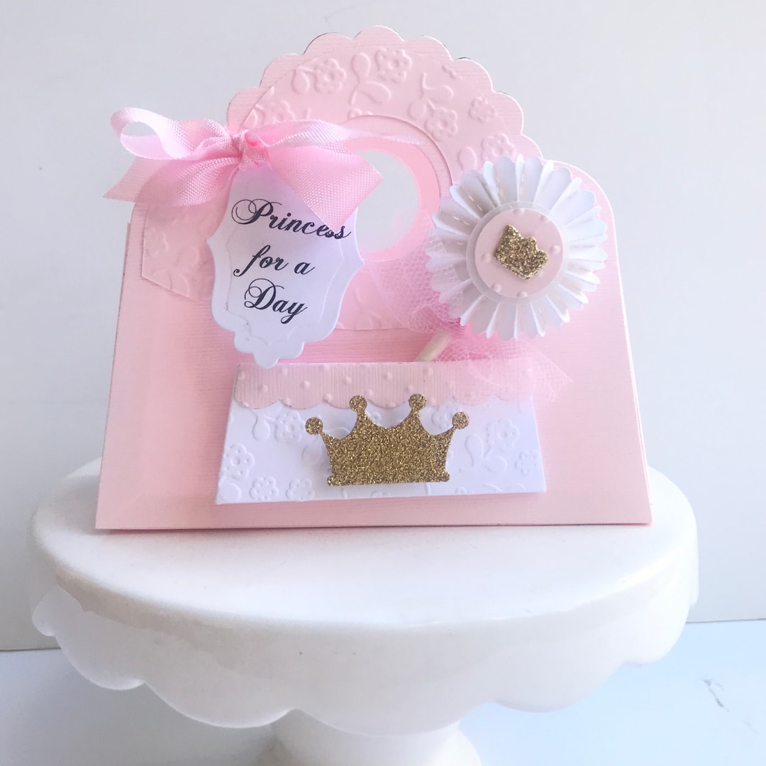 Princess Party Favor Boxes, Princess Favor Box, Pink and Gold First ...