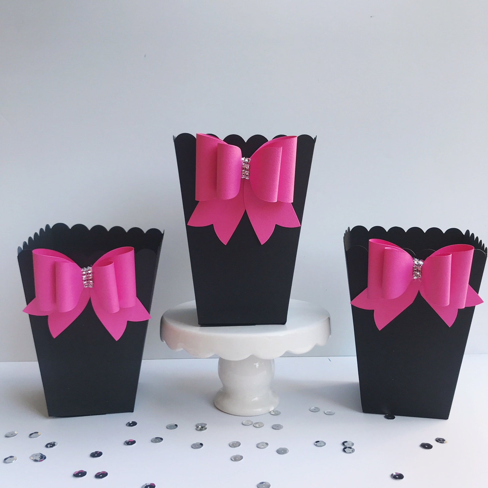 Party Popcorn Treat Box Popcorn Box Favor Popcorn Bar Etsy