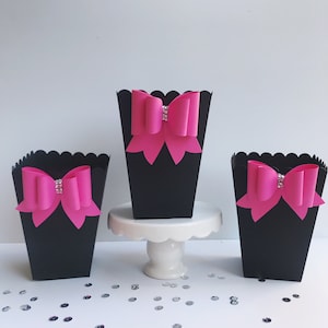 Party Popcorn Treat Box - Popcorn Box Favor - Popcorn Bar Boxes - Girl Treat Boxes - Kate Spade Inspired Bridal Shower - Popcorn Boxes Favor