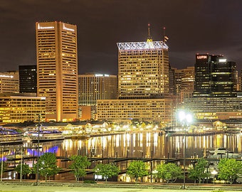 Panorama wschodu słońca w Baltimore