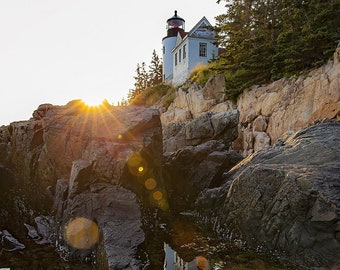 Bass Harbor Sunset Reflection