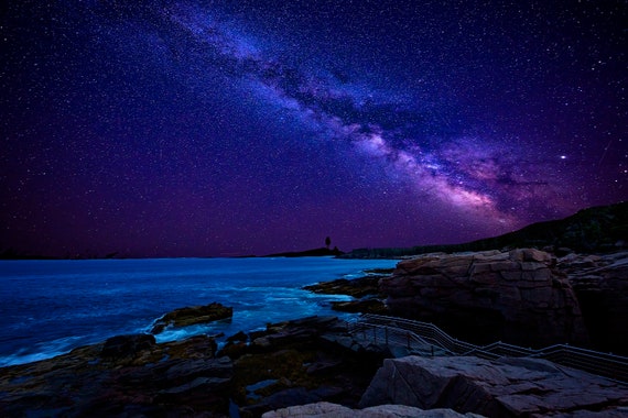 Milky Way Thunder Hole Acadia Wide