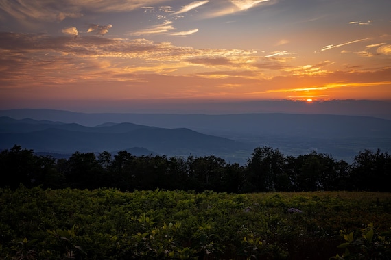Shenandoah Spitler Knoll Sunset