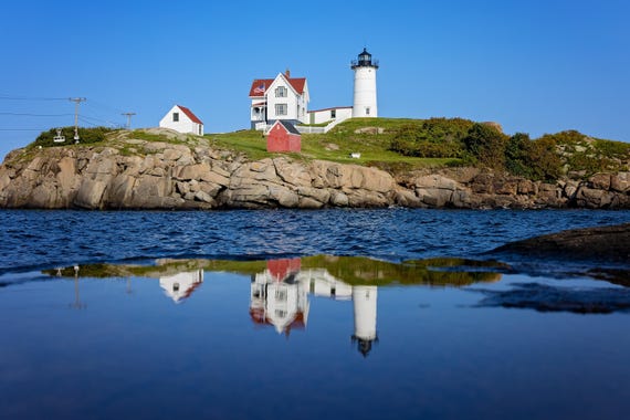 Cape Neddick Nubble Light Reflection