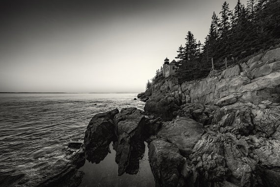 Bass Harbor Sunset BW