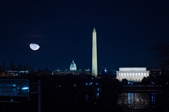 Moonrise over D.C.