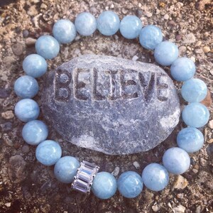 Aquamarine Bracelet/ blue/ Aquamarine/ gemstone/ CZ/ bracelet/ Haute Couture/ Jewelry