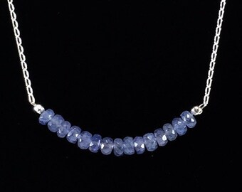 Tanzanite Necklace / blue/ purple/ Tanzanite/ Rare Gemstone/ necklace/ Haute Couture/ Jewelry/ December Birthstone