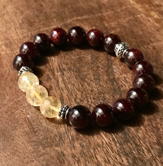 Citrine and garnet bracelet discount