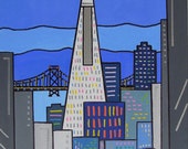 Transamerica at night, San Francisco
