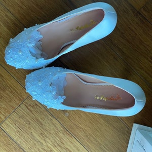 Heels custom in bright white image 5