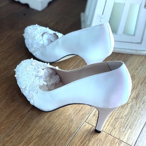 Heels custom in bright white image 1