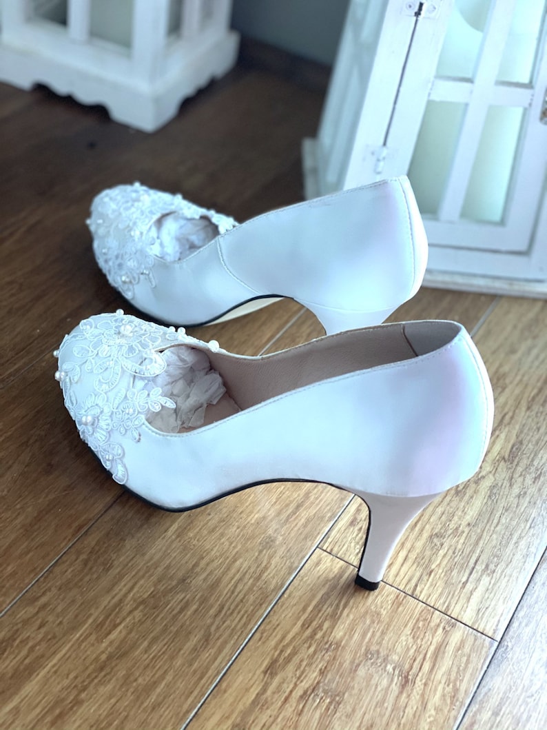 Heels custom in bright white image 1