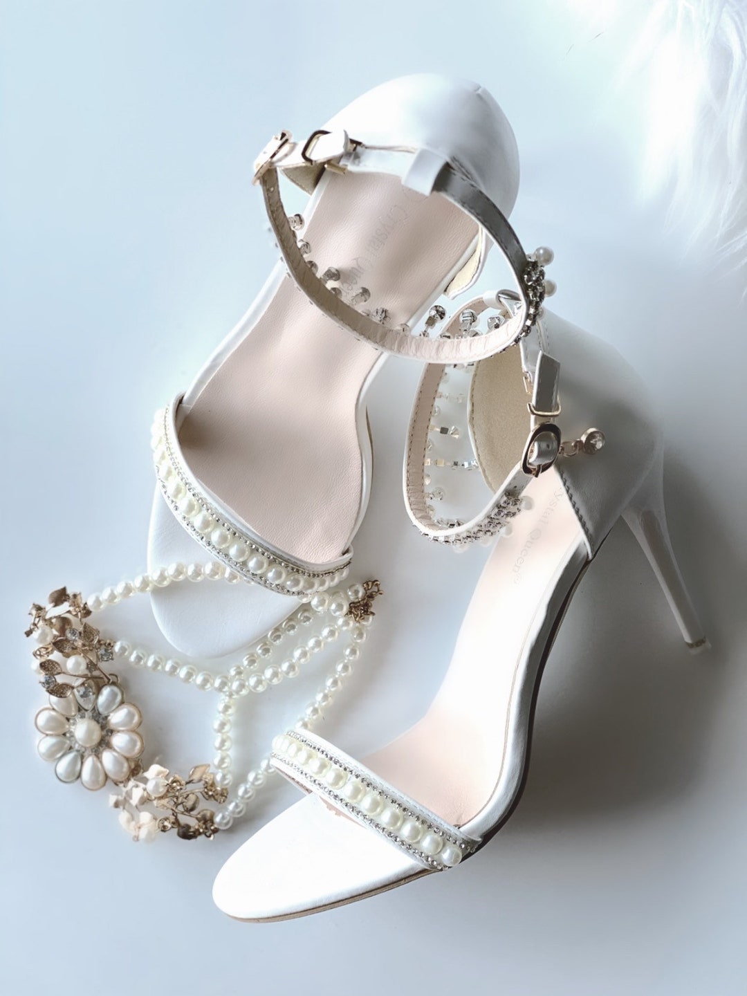 wedding pearl heels