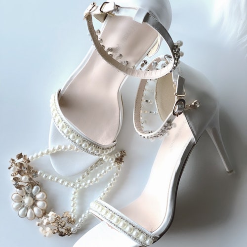 Pearl in a Heel Bridal Weddings Wedding Shoes Heels Etsy