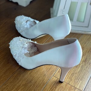 Heels custom in bright white image 10