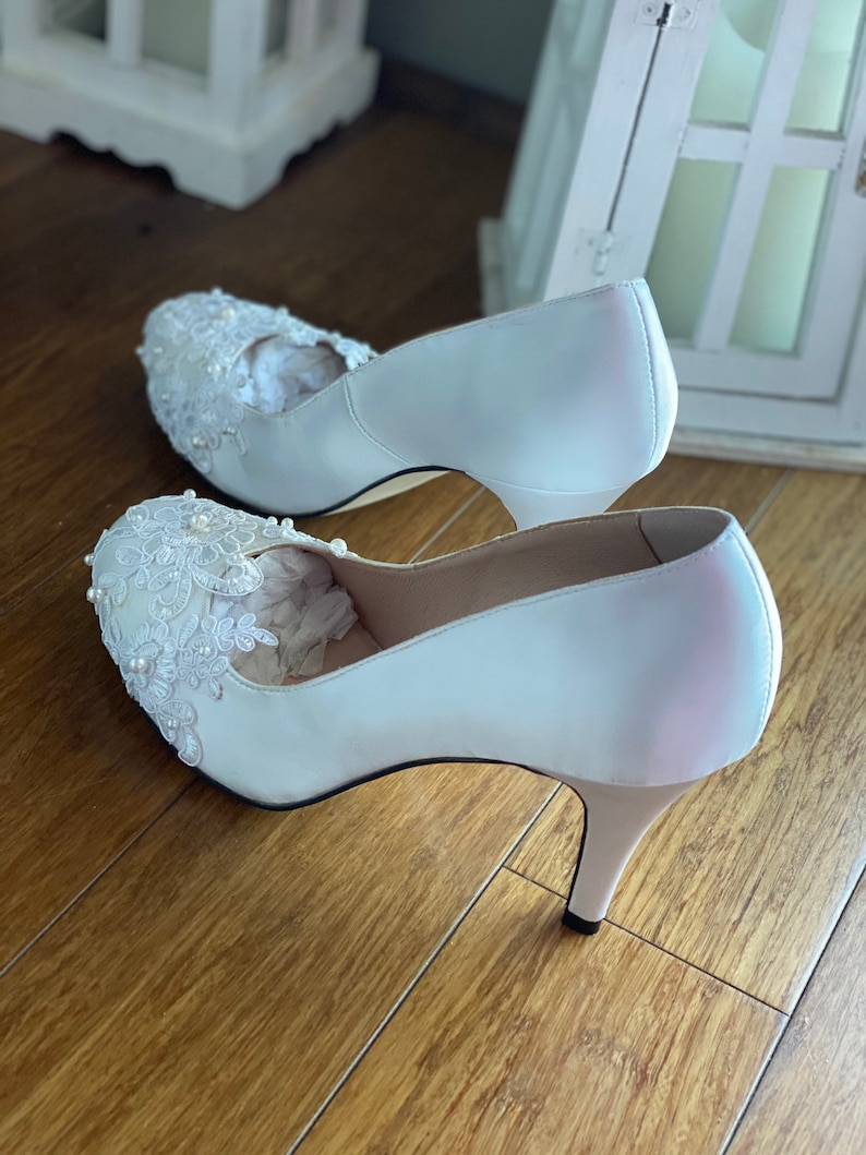 Heels custom in bright white image 10