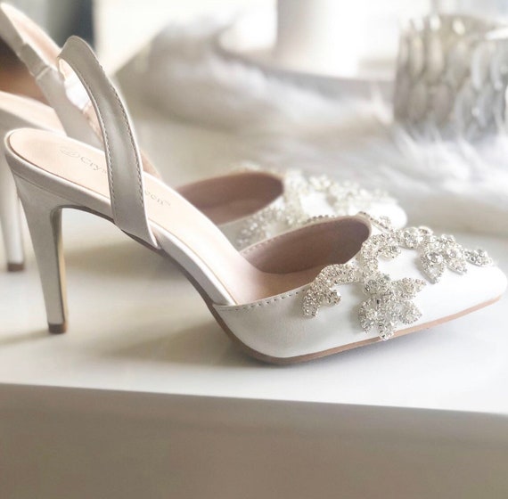 heels with crystals on the back