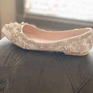 Wedding bridal shoes-crystal shoes-bridal shoes-flats-pumps image 1