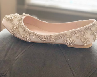 Wedding bridal shoes-crystal shoes-bridal shoes-flats-pumps