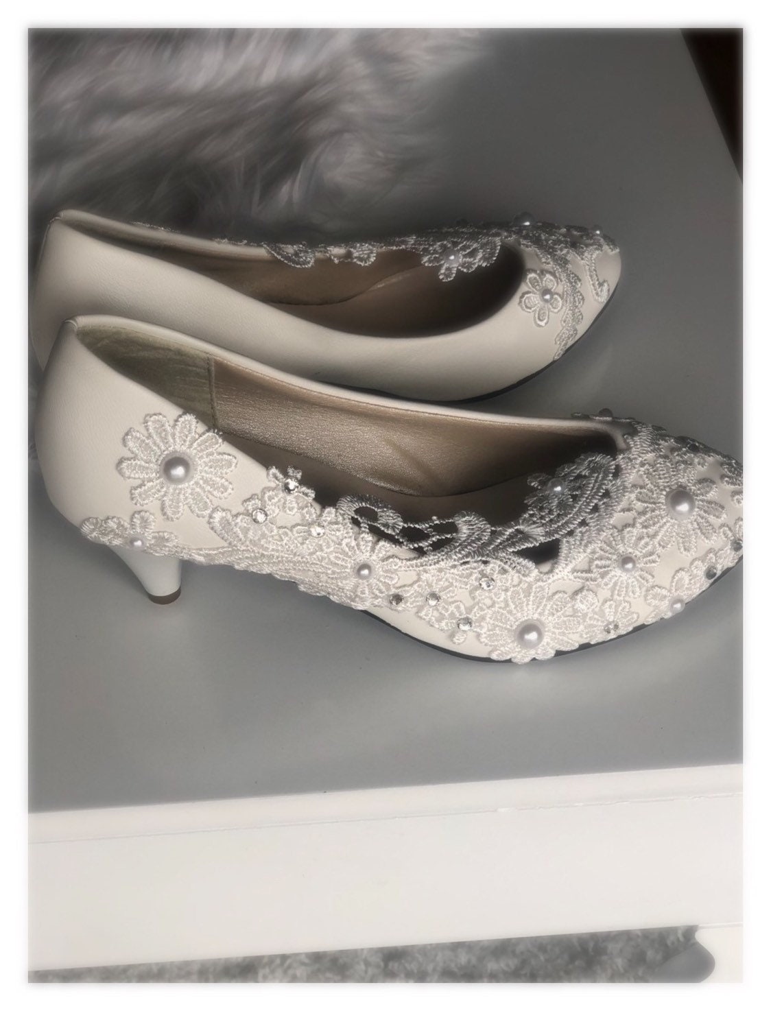 White low hotsell heels for wedding