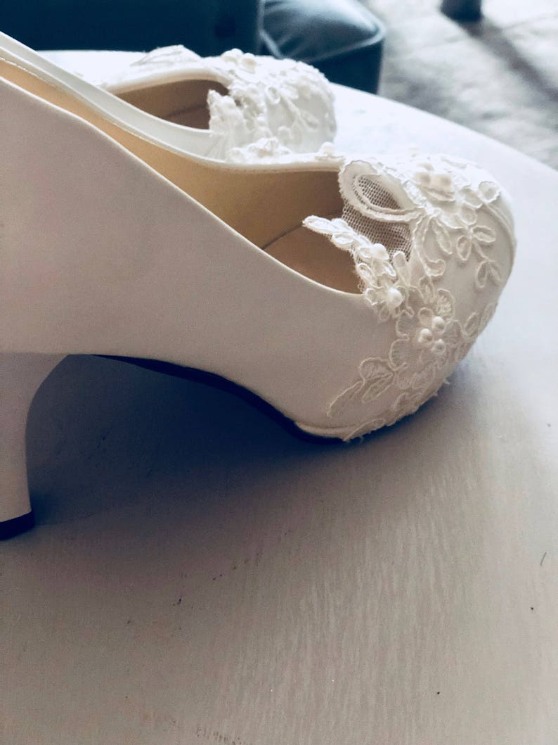 Bridal wedding shoes handmade wedding shoes pumps-white or | Etsy
