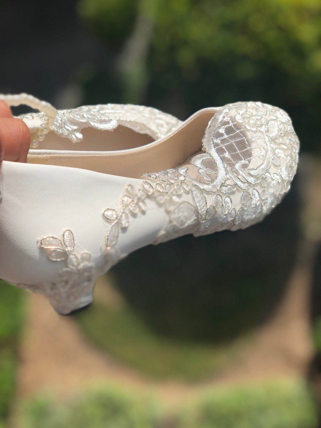 Buy White Wedding Bridal Heels, Lace Block Heel Sandals, Ivory Wedding Shoes,  Bridesmaid Shoe, Hen Do Engagement Party Online in India - Etsy
