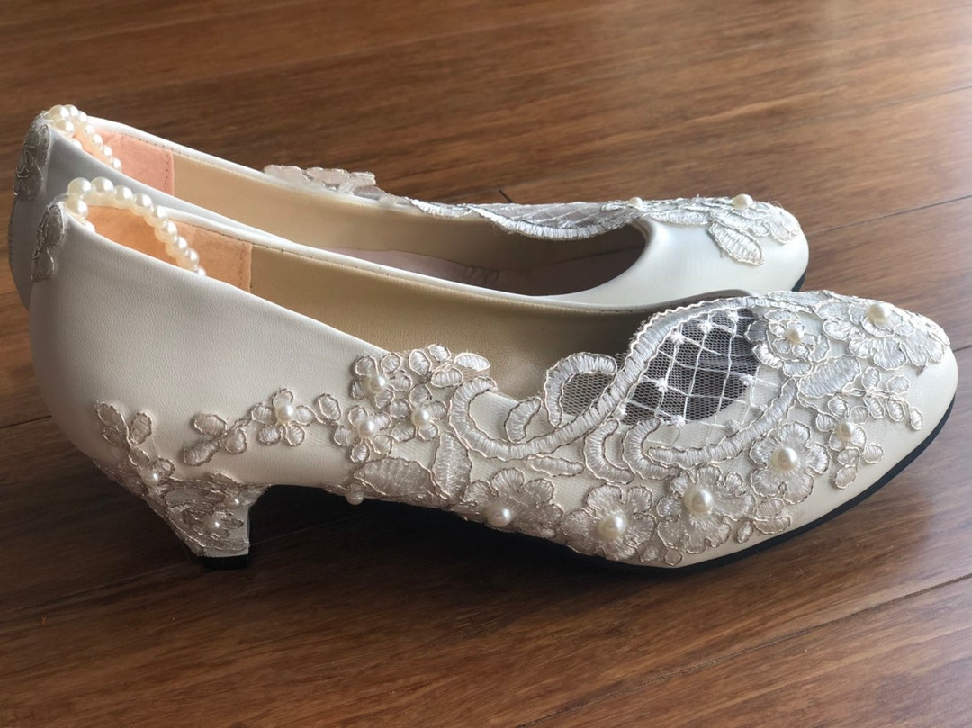 Pearl Bridal Shoes, Lace Wedding Shoes, Wedding Shoes , Pumps - Etsy