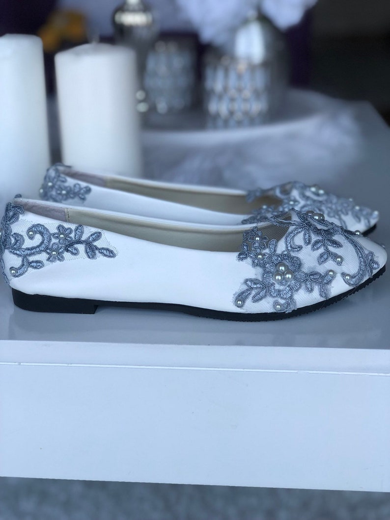 Bridal Shoes Flats Flat Shoes Wedding Shoes White Shoes Etsy