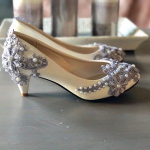 Custom Steel Blue Pumps Bridal Shoes Wedding Shoes. - Etsy