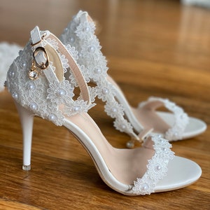 Pearl in a heel- bridal, weddings, wedding shoes, heels, bridal accessories. Add on Insta: lepapillon_style for 10% off any selected item