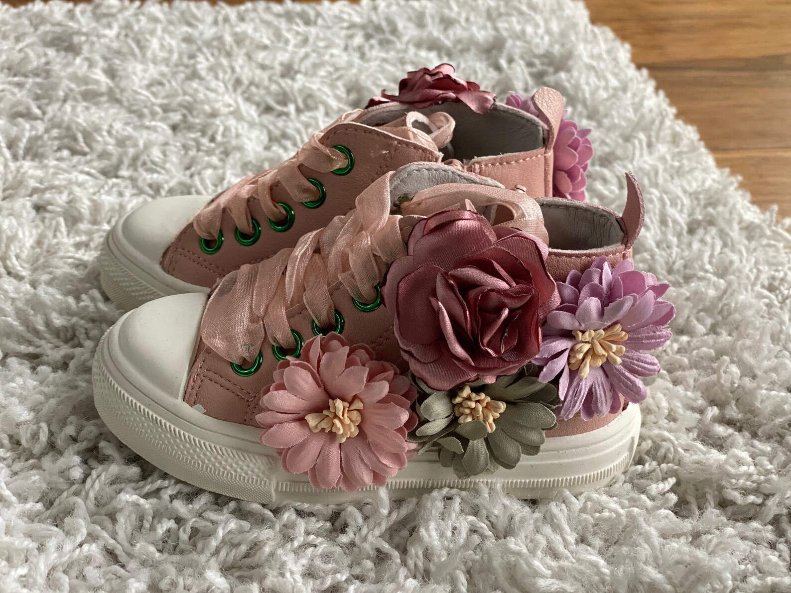 Zapatillas de flores personalizadas zapatos de niña zapatos de Etsy