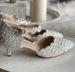 Low heal bridal shoes , white shoes , weddings 