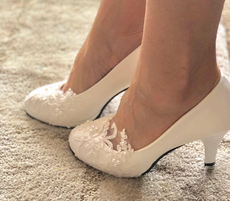 Bridal wedding shoes- handmade wedding shoes- pumps-white or ivory wedding shoe. 