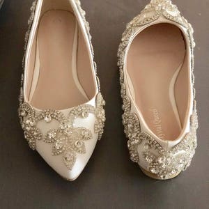 Wedding bridal shoes-crystal shoes-bridal shoes-flats-pumps image 4